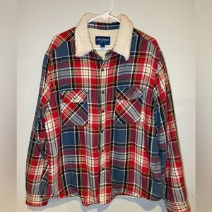 Arizona Plaid Sherpa Lined Shirt Jacket
